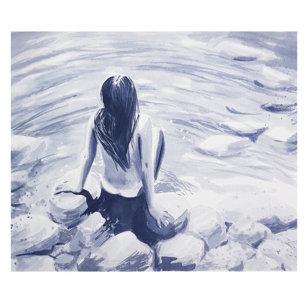 Nude by a River Etsy
