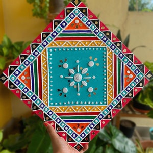 Colourful Lippan Art | Lippan wall decor| Handmade Lippan | Lippan Wall hanging | Great gift idea