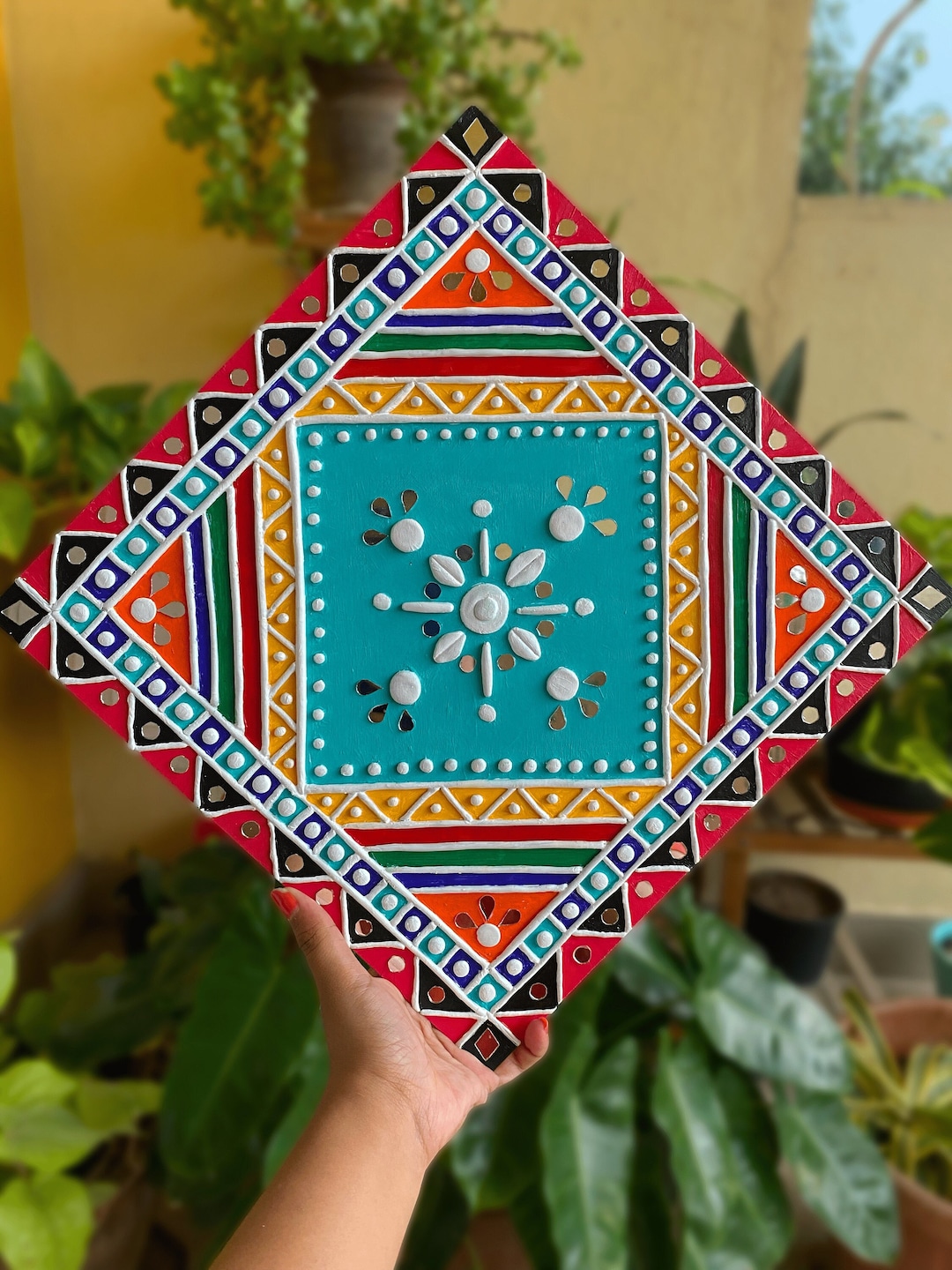 Colourful Lippan Art Lippan Wall Decor Handmade Lippan Lippan Wall