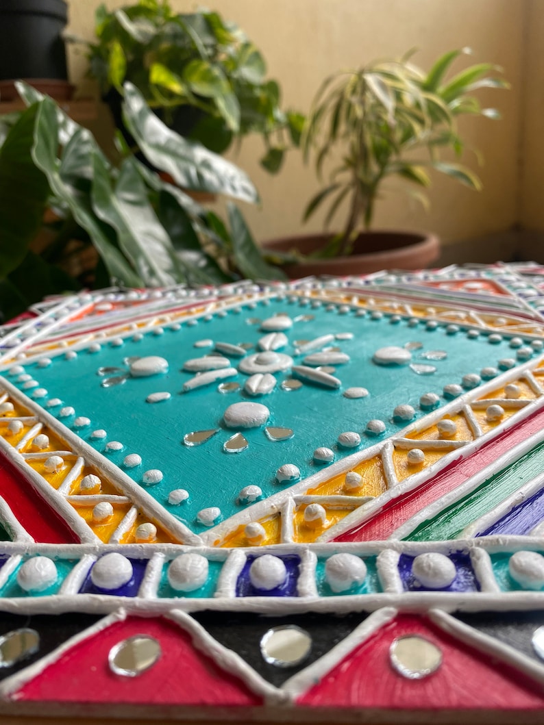 Colourful Lippan Art | Lippan Wall Decor| Handmade Lippan | Lippan Wall Hanging | Great Gift ...