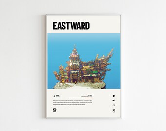Eastward (2021) - Video Game Poster Art, Minimalist Design, Pixpil Studio