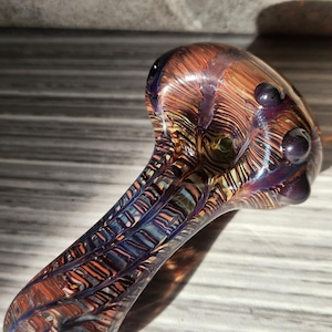 Perfect Dark Red Black Purple Hand Pipe