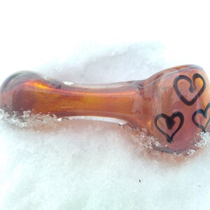 Purple and Pink Black Glitter Hearts Cute Valentine&#39;s Day Tobacco Pipe