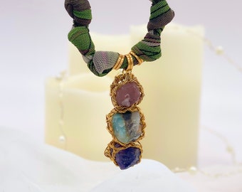 RAW AMETHYST PENDANT - Natural Gemstone Jewelry - Raw Gemstone Necklace for Women - Healing Crystal Necklace - Gift for Mom