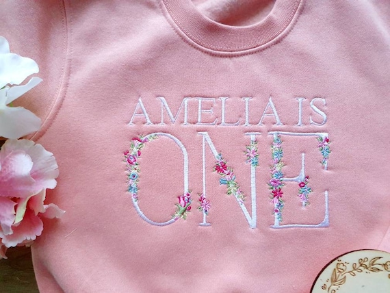 Personalised Kids Sweatshirt, Embroidered Baby Sweater, I Am