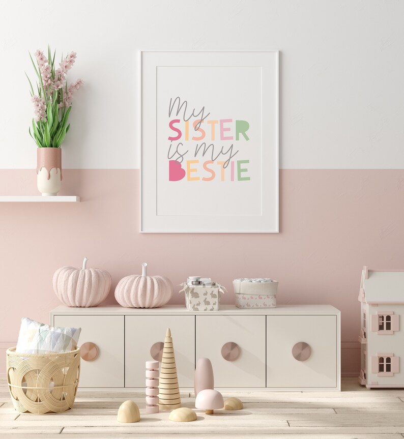 Sisters Print, Sister Quote, Sister Wall Art, Siblings Wall Art, Big ...