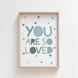 You Are Loved Print, Boys Nursery Prints, Boys Bedroom Prints, Nursery Quote, Nursery Decor, Boys Wall Art, Boys Bedroom Poster, Playroom