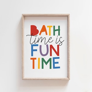 Kids Bathroom Print, Kids Bathroom Decor, Kids Bathroom Signs, Bathroom Decor, Bathroom Wall Art, Bathroom Wall Art, Rainbow Wall Art