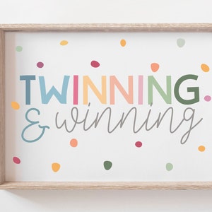Twins Wall Art, Siblings Bedroom Decor, Twin Quotes, Playroom Wall Art, Sister & Brothers Prints, Nursery, Girls Bedroom, Boys Bedroom