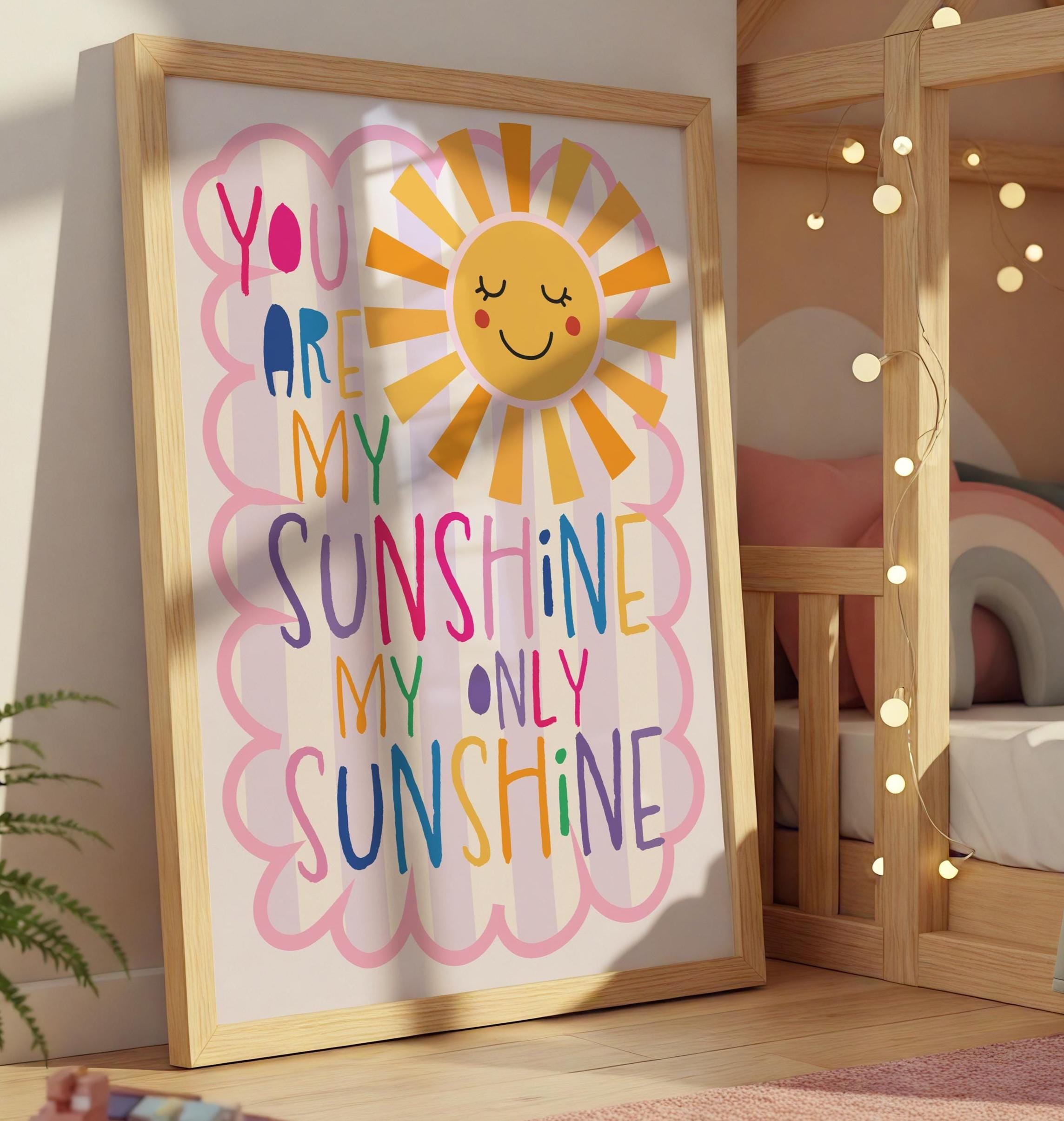 Stupell 'You Are My Sunshine' Wall Plaque - 10x15 Inch Watercolor Chevron Kids Room Decor - View #12