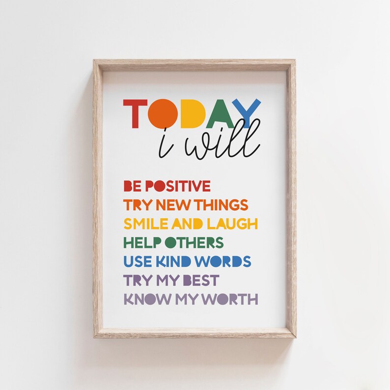 Girls Affirmation Print, Classroom Wall Art, Pastel Colours, Girls ...