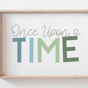 Once Upon A Time Print, Book Nook, Reading Corner, Boys Nursery Print, Toddler Room, Playroom Prints, Boys Bedroom Prints, Reading Sign