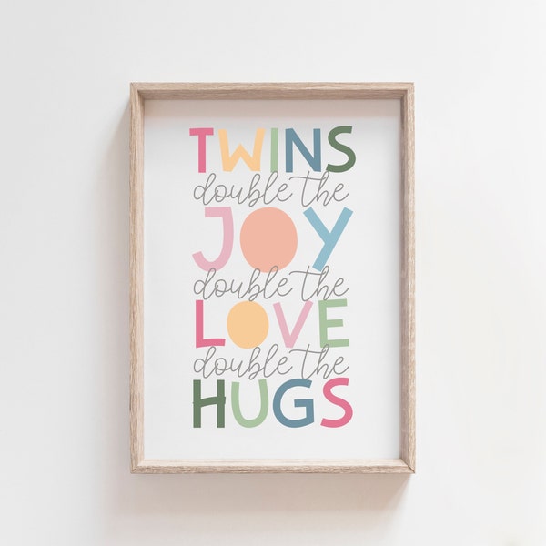 Twins Bedroom Prints, Twins Wall Art, Twin Quotes, Twins Nursery, Brothers and Sister Prints, Girls Bedroom, Boys Bedroom, Siblings