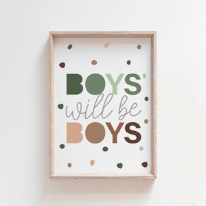 Boys Will Be Boys, Boys Nursery Prints, Boys Bedroom Prints, Playroom Wall Art, Boys Wall Art, Boys Bedroom Decor, Nursery Quotes, Jungle