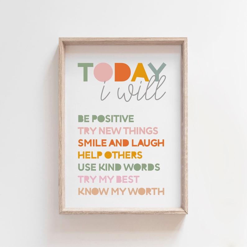 Girls Affirmation Print, Classroom Wall Art, Pastel Colours, Girls ...