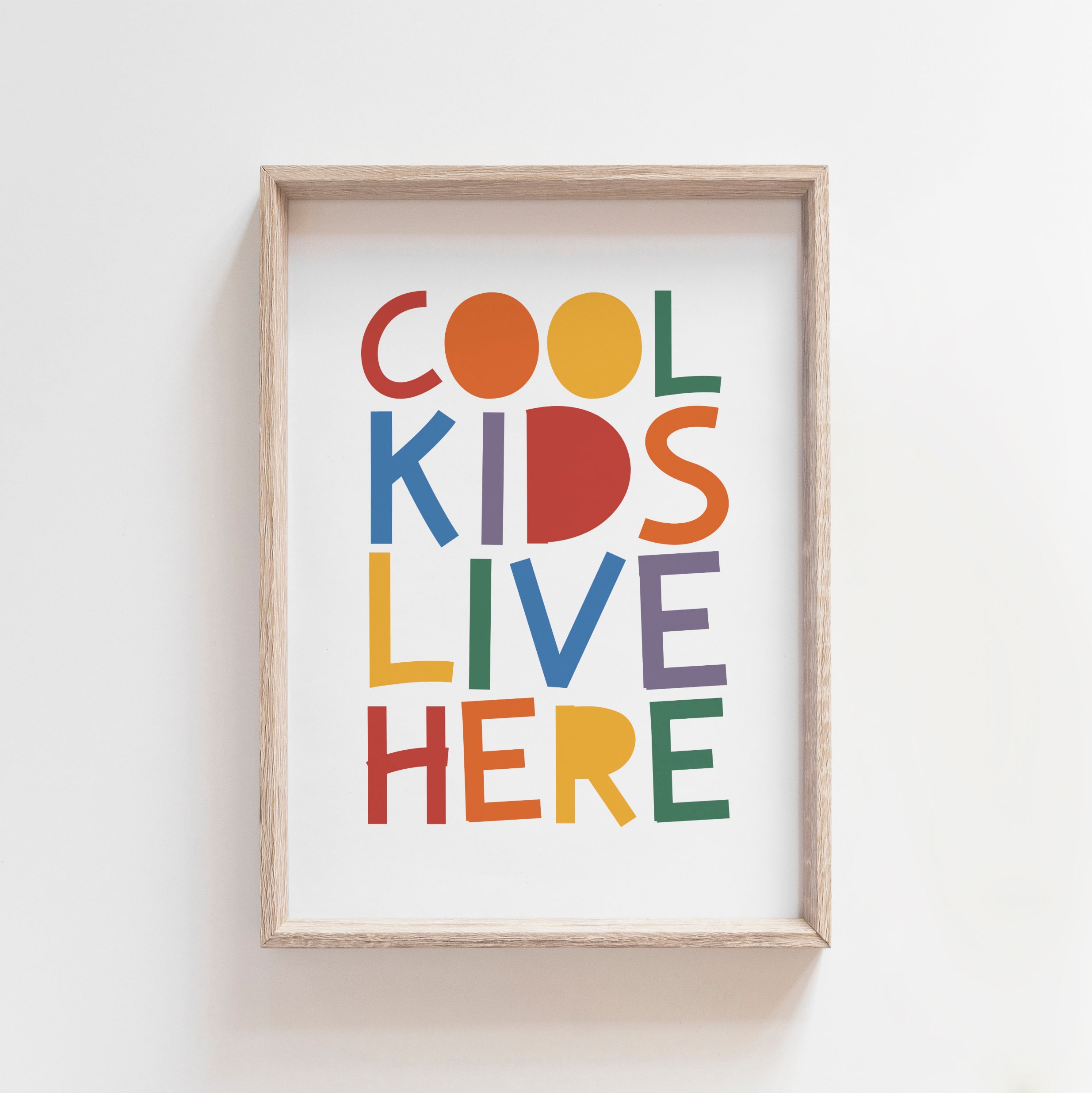 Cool Kids Live Here Print Playroom Prints Colourful Wall Etsy UK
