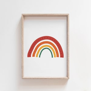 Girls Boho Nursery Print, Rainbow Print, Rainbow Wall Art, Girls Bedroom Print, Weather Nursery Print, Playroom Prints, Playroom Wall Art
