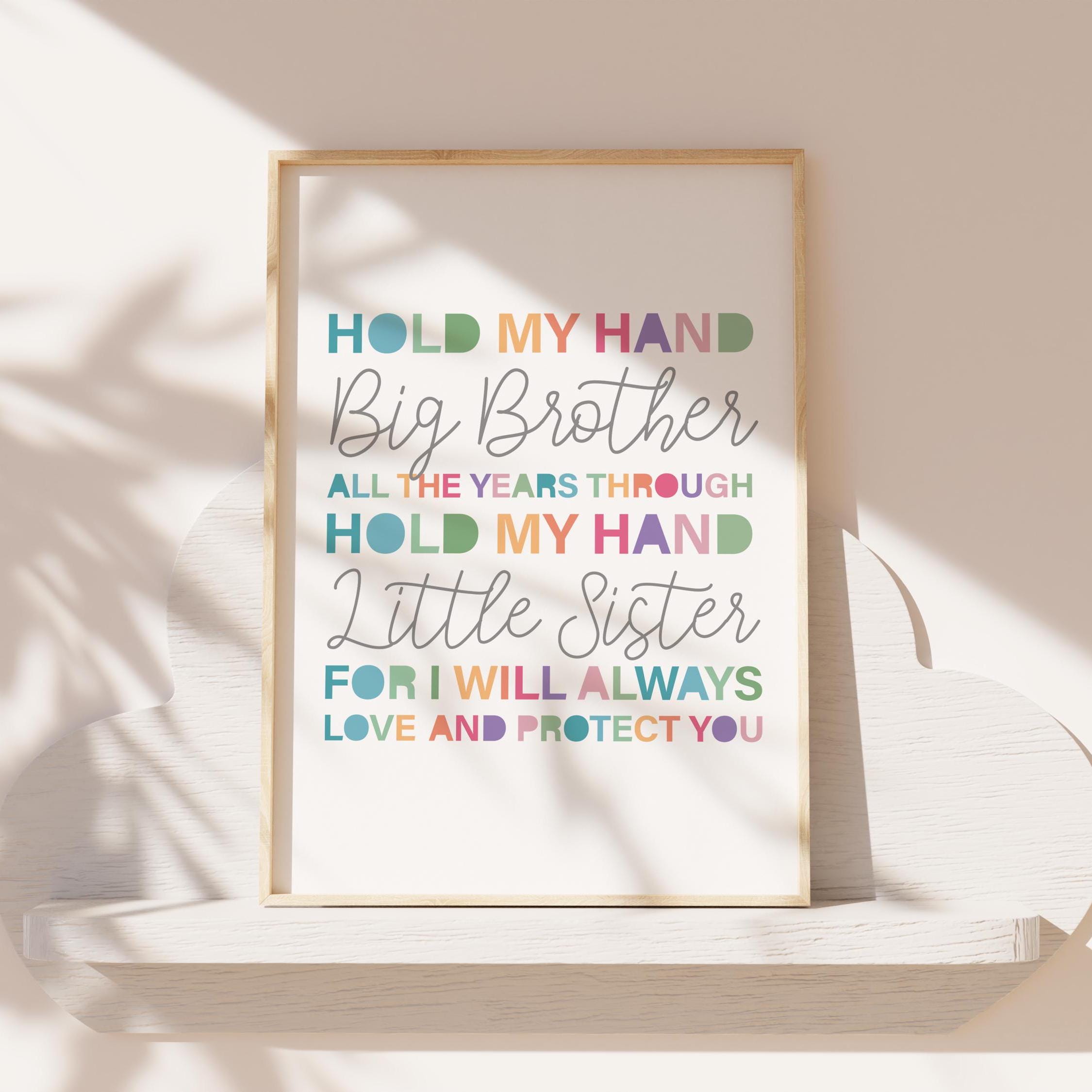Brother and Sister Print, Sibling Prints, Playroom Prints, Big Bro Lil Sis,  Playroom Wall Art, Siblings Shared Room, Brother Sister Bedroom, image size:2250x2250