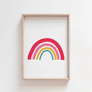 Girls Nursery Print, Rainbow Print, Rainbow Wall Art, Girls Bedroom Print, Girls Wall Art, Playroom Prints, Playroom Wall Art