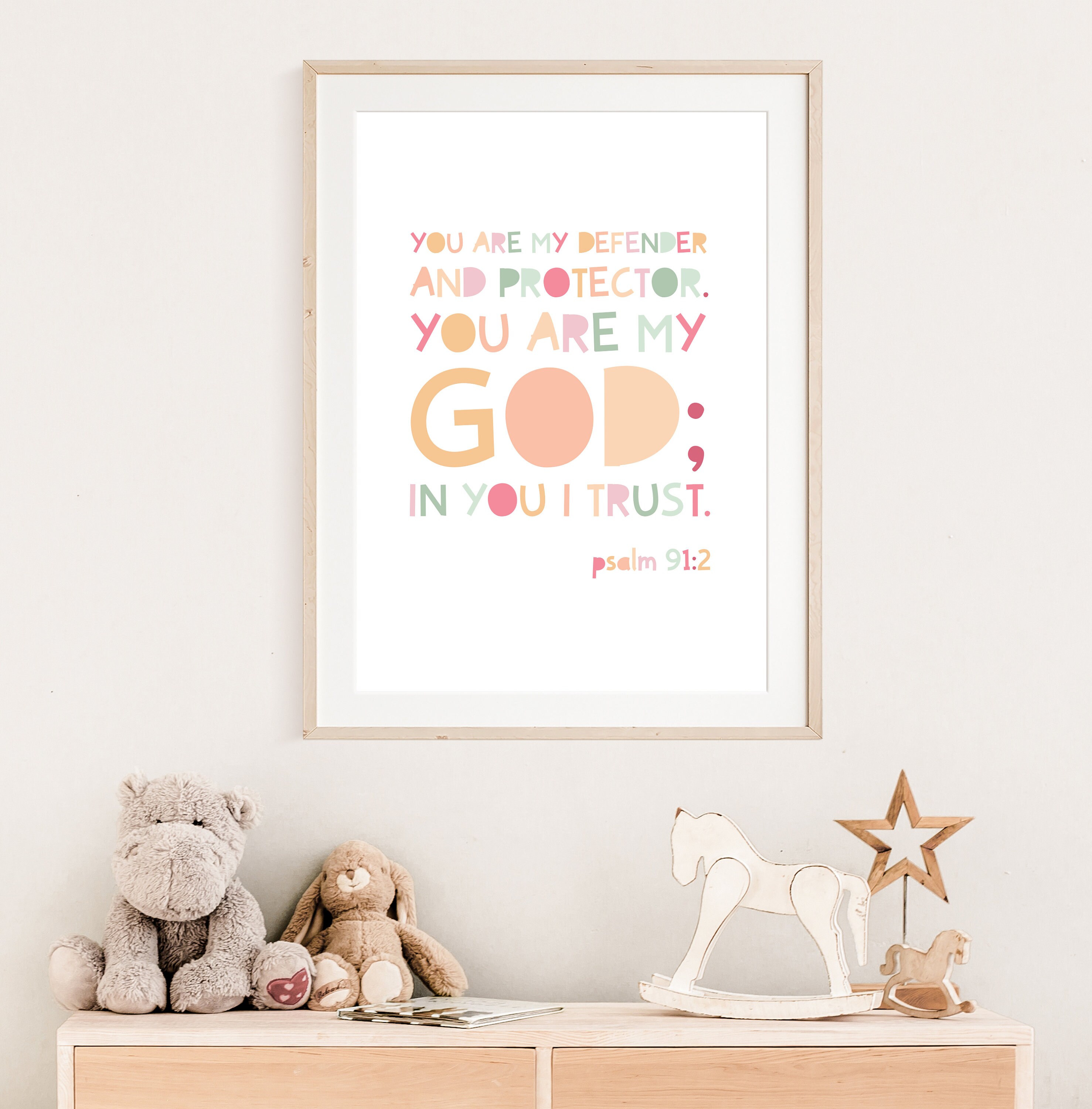 Kids Christian Wall Art Bible Verse Prints Girls Nursery Etsy