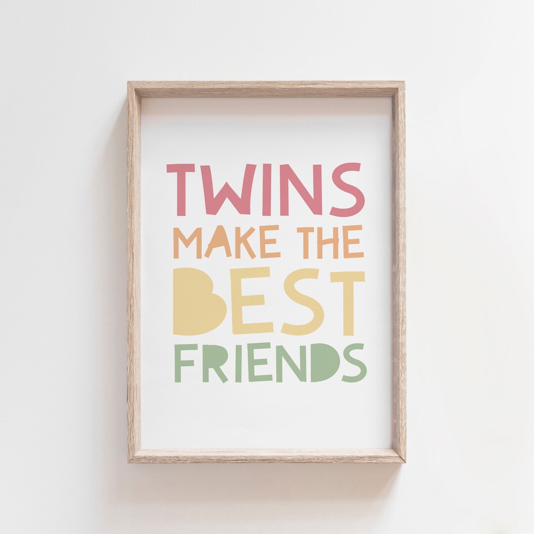 Twins Nursery Prints, Twins Wall Art, Rainbow Wall Art, Playroom Prints ...
