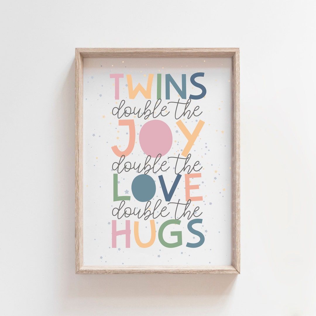 Twins Bedroom Prints, Twins Wall Art, Twin Quotes, Twins Nursery Wall ...