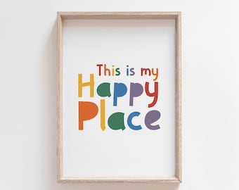 Stupell Industries "This Is My Happy Place" Copper Typography Canvas Wall Art - 16"x20"