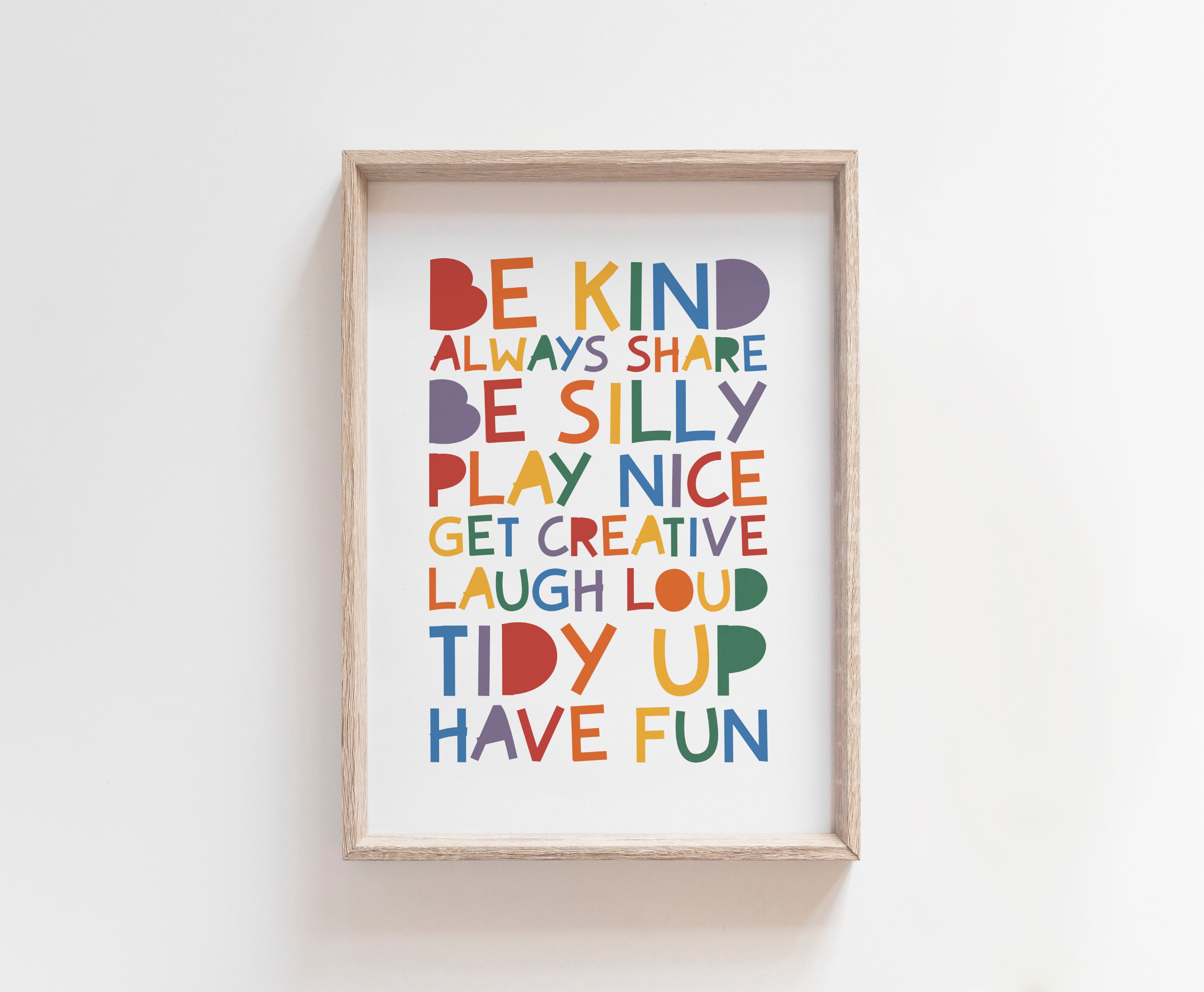 Set of 3 Playroom Prints Playroom Wall Art Colourful Etsy