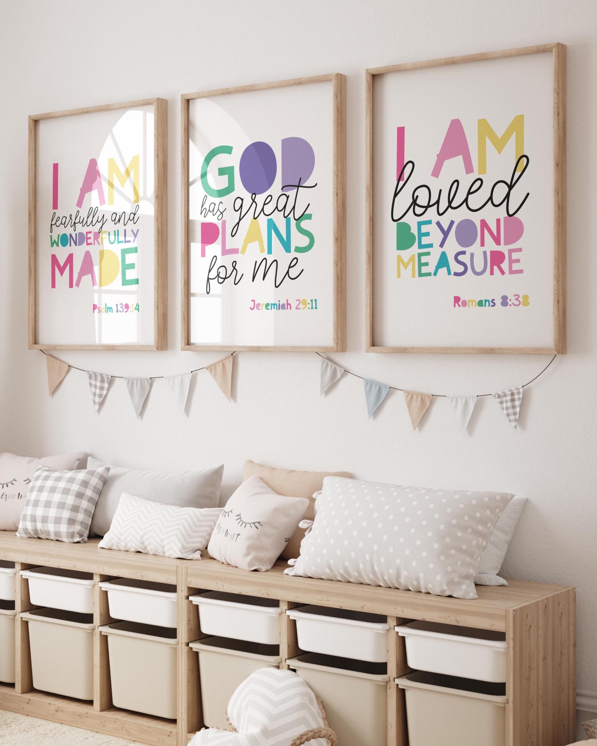 Set of 3 Christian Prints, Bible Verse Prints, Christian Wall Art ...
