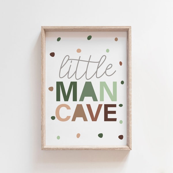 Little Man Cave Print, Boys Nursery Prints, Boys Bedroom Prints, Boys Wall Art, Playroom Prints, Jungle Prints, Safari Prints, Boys Room