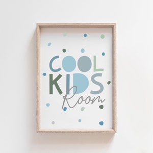 Cool Kids Room Print, Boys Nursery Prints, Muted Blue, Boys Bedroom Decor, Playroom Wall Art, Boys Bedroom Prints, Boys Wall Art, Home Decor