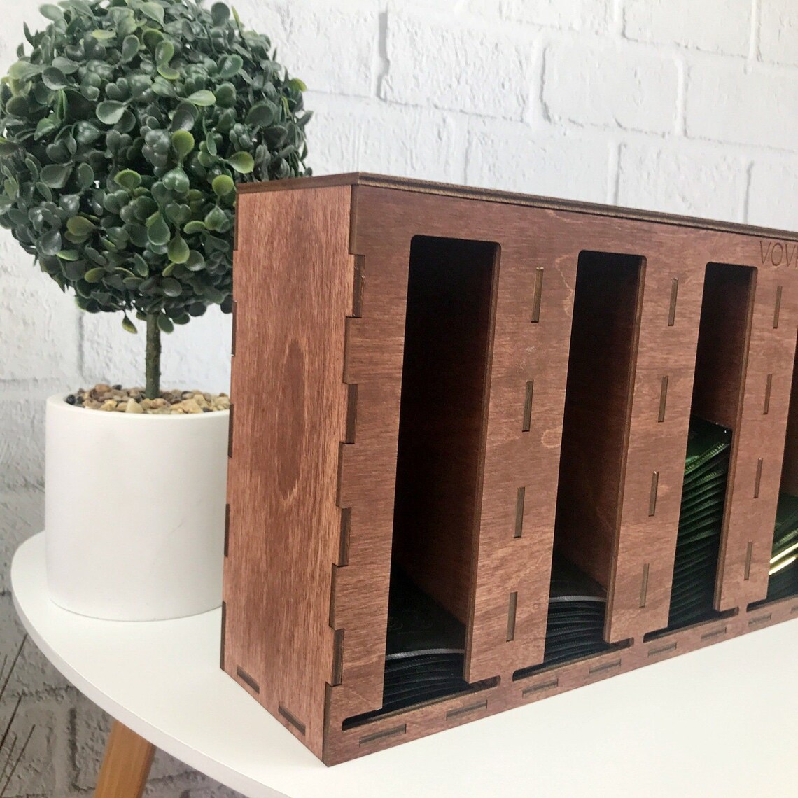 Tea Organizer Wood Caddy Tea Caddy Cafe Decor Custom Wood Etsy