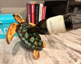 Sea Turtle Wine Bottle Holder - Etsy