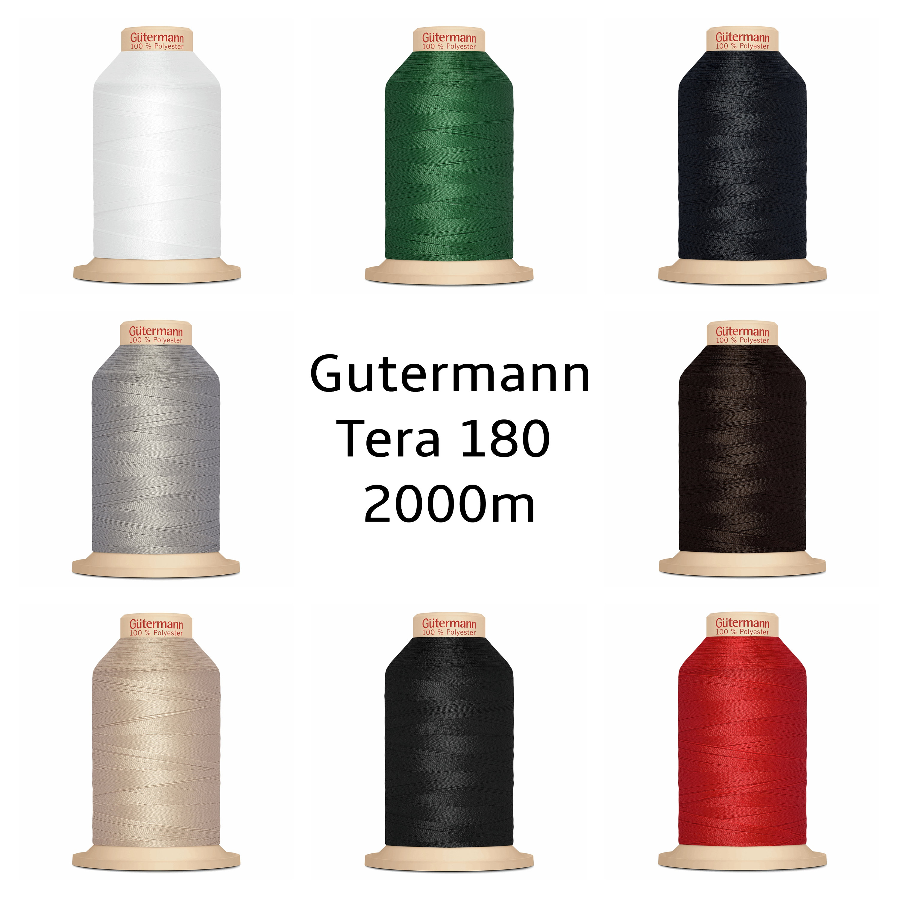 Gutermann Tera 180 Overlocking Thread: 2000m BOX OF 5 SPOOLS | Etsy