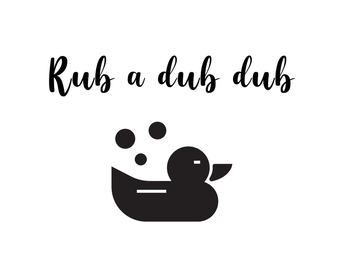 Rub a Dub Dub 8 x 10 Wall Art Printable Etsy España