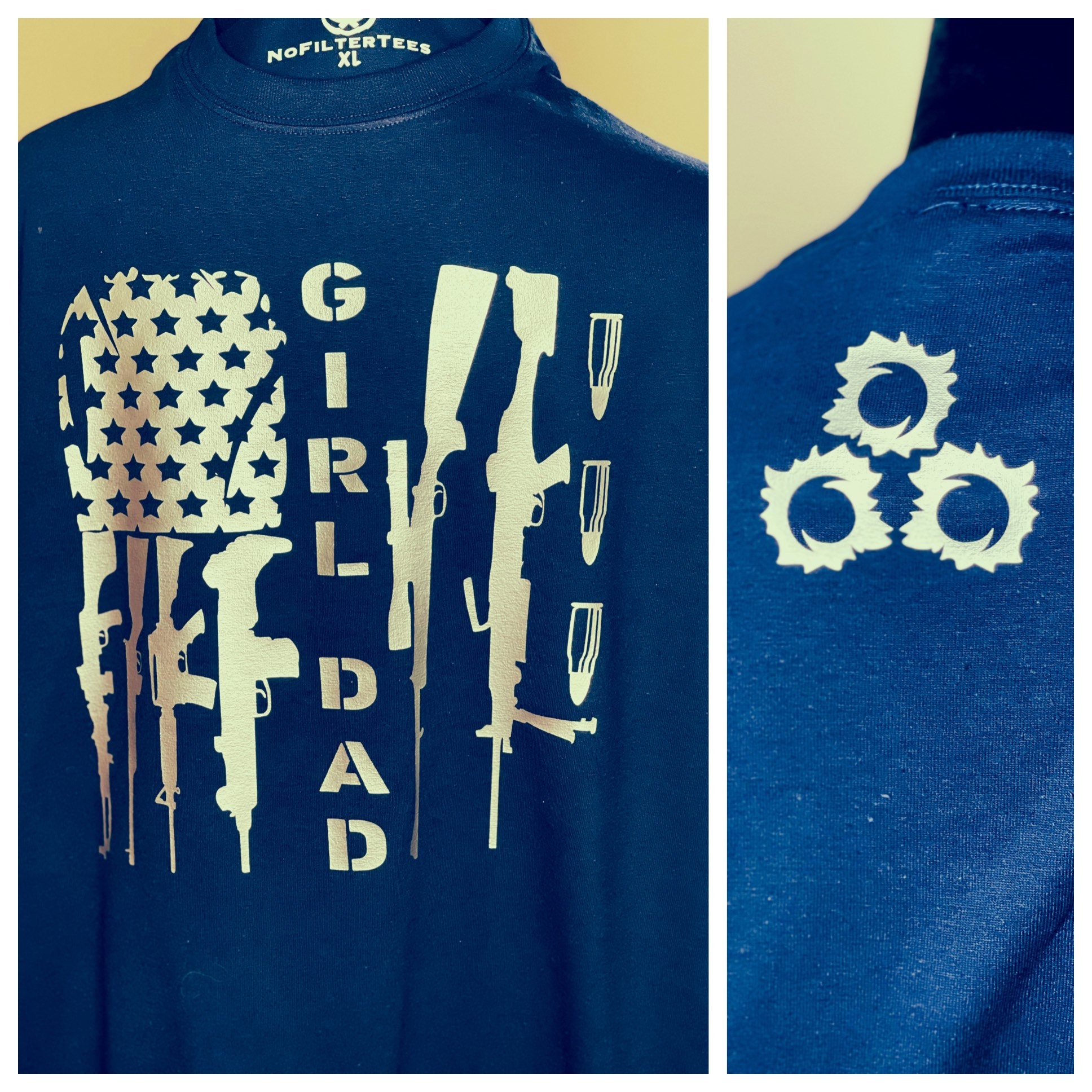 Girl Dad Shirt with Flag PRO2A Etsy