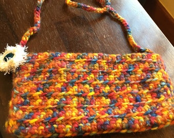 colorful crochet bag