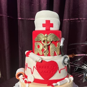 Edible Fondant Nurse Graduation