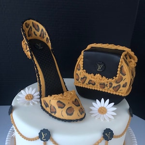 Lovely Edible Fondant High Heel and Purse