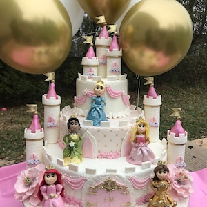 Beautiful Edible Fondant Princesses and Castle Towers