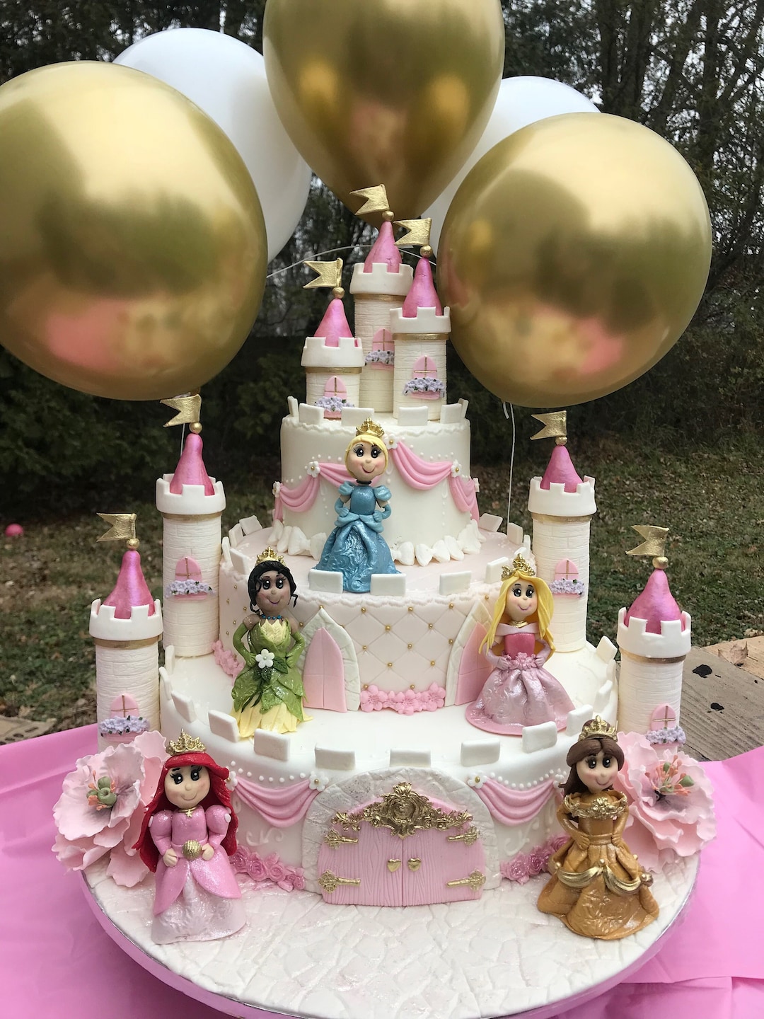 Beautiful Edible Fondant Princesses and Castle Towers