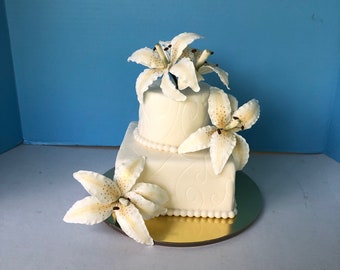 Perlée lily lilies strass pearl drops fil pick craft mariage gâteaux bouquet
