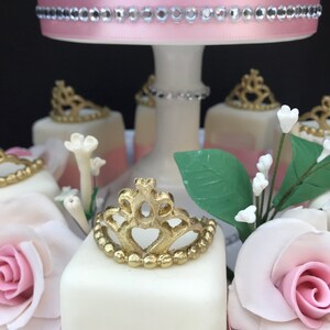 Edible Fondant Princess Tiara Cake Topper and Cupcake Toppers - Etsy