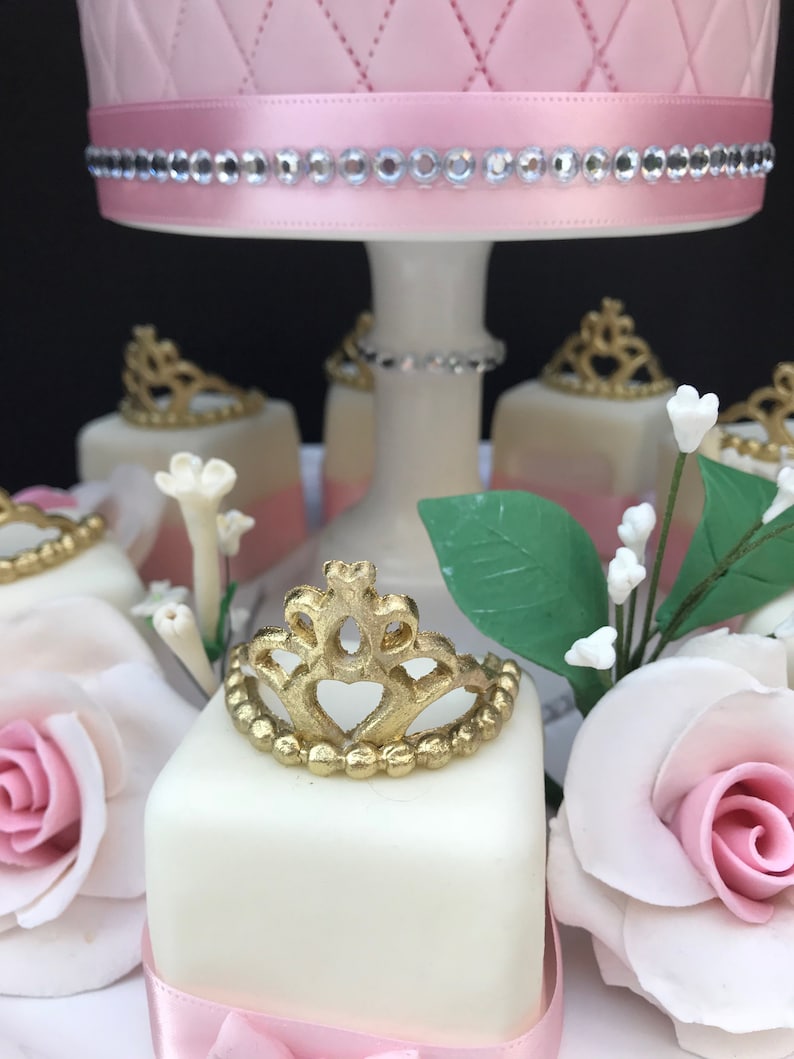 Edible Fondant Princess Tiara Cake Topper and Cupcake Toppers - Etsy