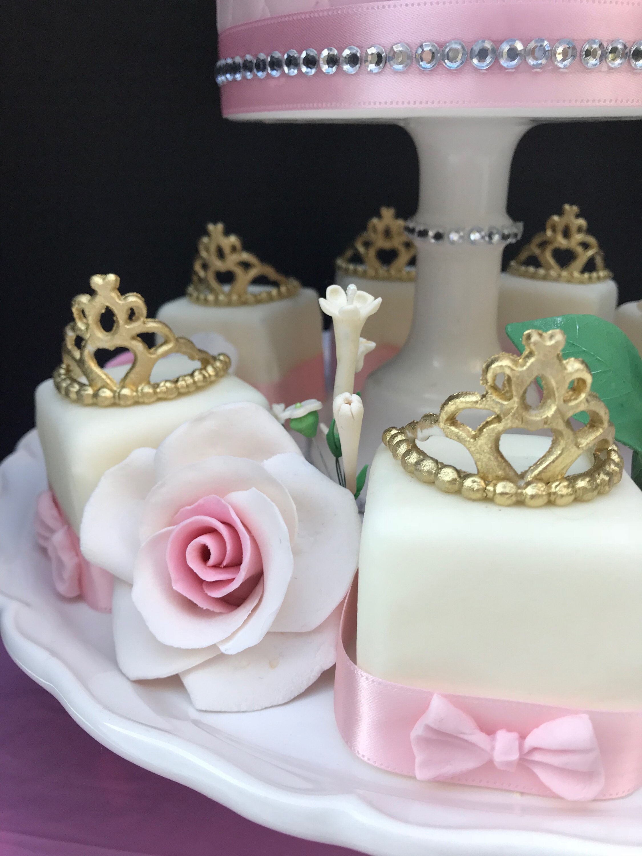 Edible Fondant Princess Tiara Cake Topper and Cupcake Toppers - Etsy