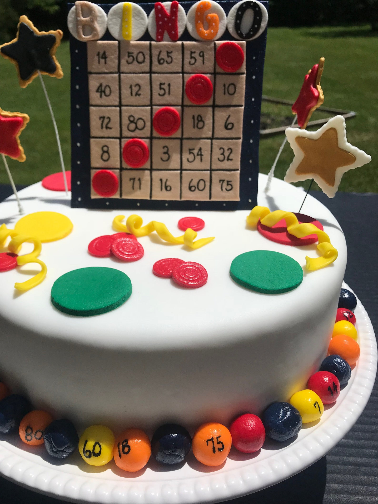 Edible Fondant Bingo Game Topper Etsy