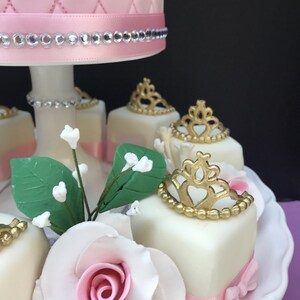 Edible Fondant Princess Tiara Cake Topper and Cupcake Toppers - Etsy