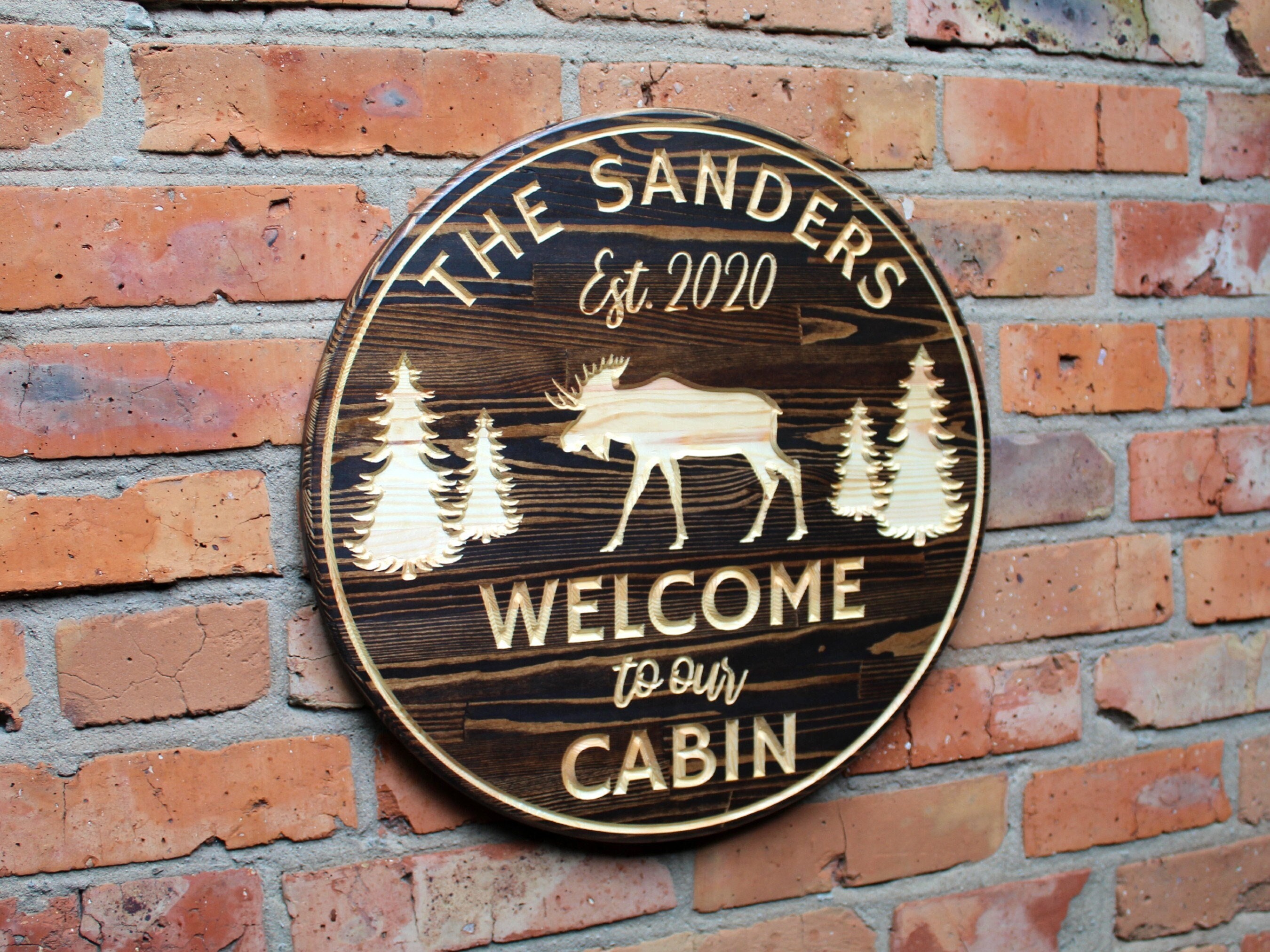 Personalized Cabin Sign To Our Cabin Sign Lodge Etsy