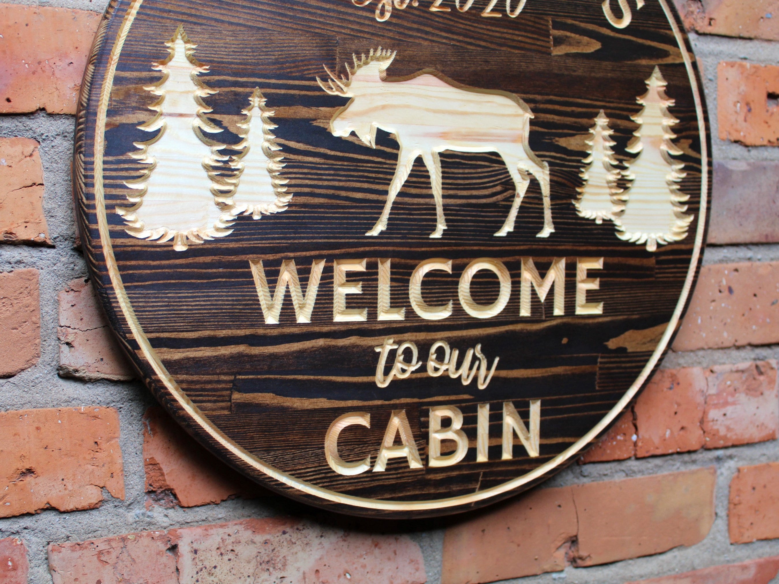 Personalized Cabin Sign To Our Cabin Sign Lodge Etsy