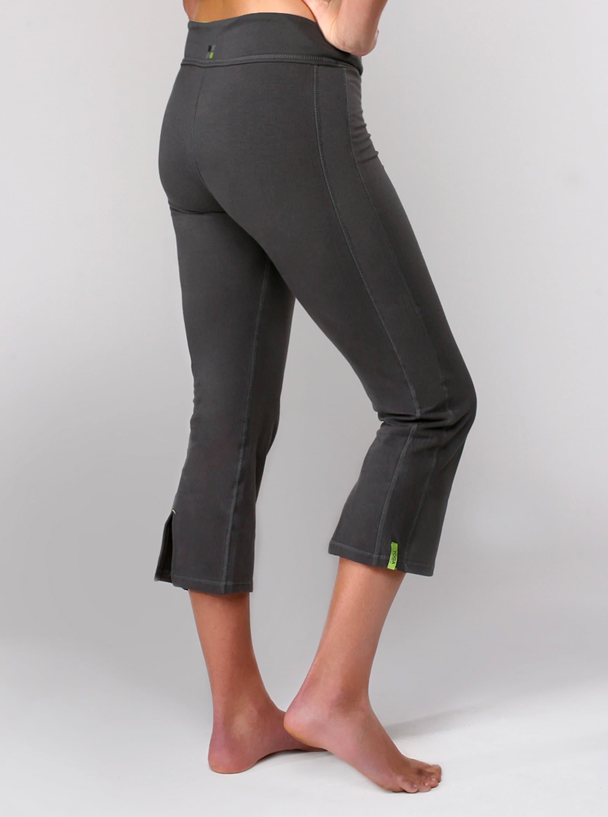 ショートパンツ [MATINKIM]capri slit pants in gray Motel Sawil Trouser - Charcoal Grey Capris - Capri Trouser